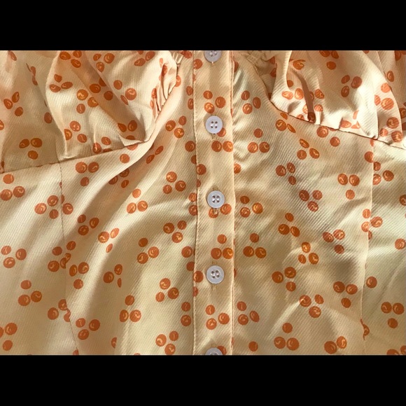 Cottagecore Yellow Summer Picnic Cute Top, Size M - Picture 2 of 5